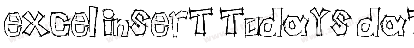 excel insert todays dat字体转换